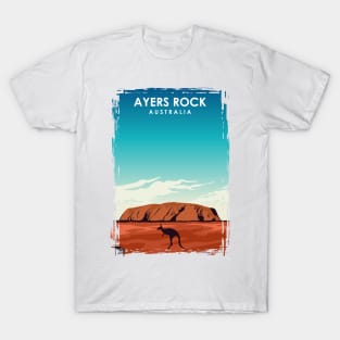 Ayers Rock Uluru Australia Travel Poster T-Shirt